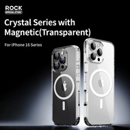 iPhone 16/iPhone 16 Plus/iPhone 16 Pro/iPhone 16 Pro Max ROCK Crystal Transparent Protection Case wi