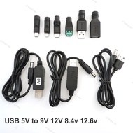 USB 5V to 9v 12v 12.6V 8.4v boost line power to DC 5.5x2.1mm male mini 5pin type c Step UP Module co
