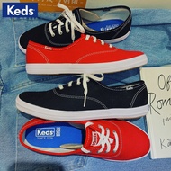 Keds Women's Shoes Classic Low-Top Canvas Shoes Comfortable Wedding Shoes Retro Red Black Flat Shoes well
