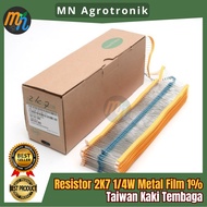 X10 Resistor 2K7 2.7K 1/4W Metal Film 1% Copper LegOriginal