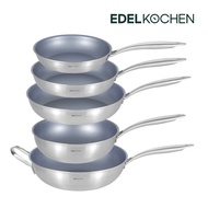 [Korea No.1] Edelkochen Silvershine Frying Pan / Wok Pan 20cm 24cm 28cm | Swiss-made Non-stick coating | Non-stick Pan