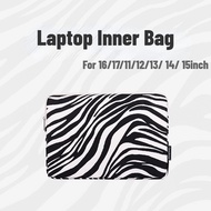 Laptop Sleeve 14 Inch Soft Thickened Zebra Pattern Laptop Pouch Women Bag for 11'' 12'' 13'' 14'' 15'' 16'' 17'' Laptop