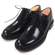 Unused DIOR Homme Leather Plain Toe Postman Dress Shoes with Logo Engraving, Black, Size 39, Made in
