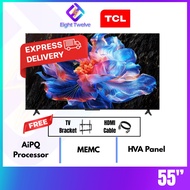 [EXPRESS DELIVERY & 2 ITEM] TCL LED TV 55" 65" 75" 2025 NEW 4K UHD Google TV | AiPQ Processor 55p6k 
