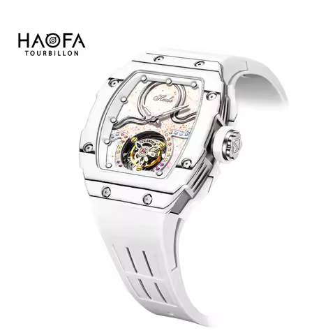 Haofa Women's Flying Tourbillon Watch Luxury Manual Mechanical Tourbillon Movement Watches for Lady 