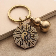 [Consecrated] Brass Gossip Card Keychain Yin-Yang Fish Gossip Pendant Five Elements Gossip Illustrat