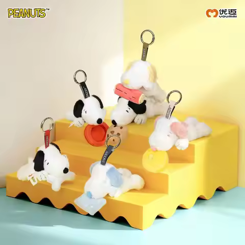 Snoopy Mouthful Collection Adorable Plush Charm Officially Licensed Peanuts Beagle Dog Plush Keychai
