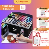 [Free 24 Marker colors + 200gsm Paper] Double-Headed Touch Marker Pens (100/168/262 Colors) Professi