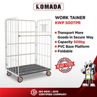 KOMADA™ Work Tainer (KWP 500TPR) | 500KG Capacity | Heavy Duty Warehouse Trolley | Mobile Storage Ca