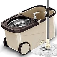 Spin Mop Floor Cleaning Supplies - Stainless Steel Spinning Mop and Bucket with Wringer Home Decoration