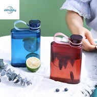 OKHOBBY Sport Bottle, Plastic Flat Shape Water Bottle, Large Capacity Water Cup