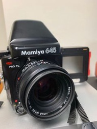 Mamiya 645 pro tl 眼平 自動過片手柄 120後背 底片相機 sekor c 80mm 2.8 N
