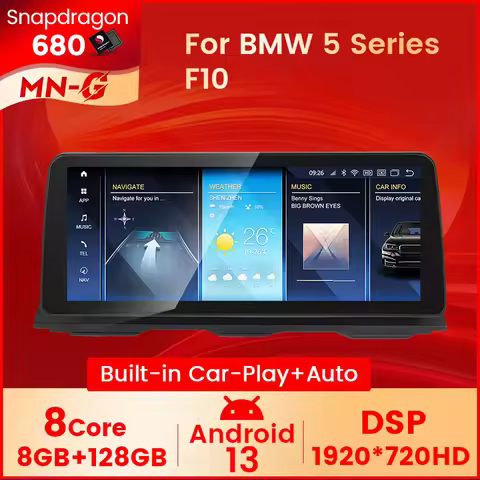 Snapdragon 680 Car Radio Carplay For BMW 5 Series F10 F11 520i 525i 528i 2010 - 2016 Android 13 Navi