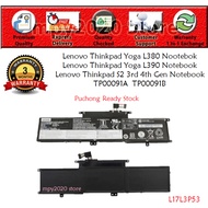 Lenovo Thinkpad Yoga L380  L390 TP00091A  TP00091B L17L3P53  L17C3P53 Laptop Battery Replacement Puc