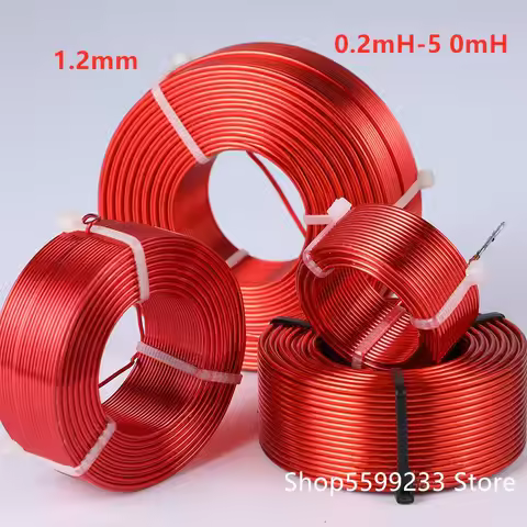 1.2mm hollow core 0.1mH-50mH custom fever inductor coil oxygen-free copper HIFI audio frequency divi