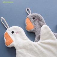 abongsea Cute Towels Goose Wipe Hand Towel Hanging Towel Bathroom Supplies Absorbent Cloth Dishcloth