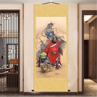 {Ready Stock} Feng Shui Lucky Fortune Zhongkui Blessing Door God Portrait Painting Desk Decoration S