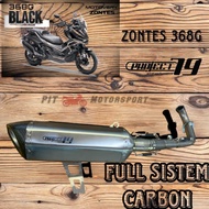 EXHAUST ZONTES 368G PROJECT 79 FULL SISTEM CARBON TAITANIUM PNP SAHAJA ZONTES 368G BRAKET SIAP WELDI