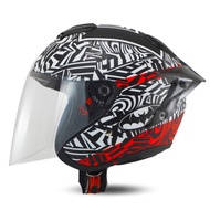 R-SIX HELM HALF FACE MOTIF CARBON KEVLAR EVEREST Terlaris.