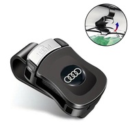 [Ready Stock] Audi Logo Car Sunglasses Holder Sun Visor Sunglasses Clip Glasses Case Mount Ticket Ca