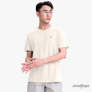 GALLOP : เสื้อยืดคอกลมผ้าชักร่องผู้ชาย (Rib) สีพื้น รุ่น GT9185 สี Ivory - งาช้าง / ราคาปกติ 890.-