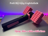 Búa Blackpink lắp ráp búa Lightstick KPOP Kèm Đèn Hapi Toys - Bộ lắp ráp búa hồng decor sáng tạo