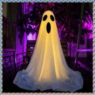 (BXGO) 85CM Halloween Decor Light Strings Battery Front Porch Ghost Decorations Scary White Ghosts S