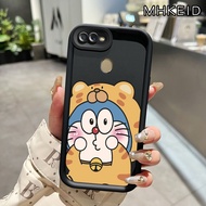 MHKEID Casing Hp Untuk OPPO A7 OPPO A5s OPPO A12 OPPO A12S A11k Case pola Doraemon Kasing HP Cesing