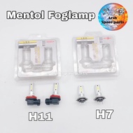MENTOL FOGLAMP H11 & H7 CAR LED FOG LIGHT 5050 18SMD CAR LED HEADLIGHT WHITE CAR DRIVING LIGH LAMPU 