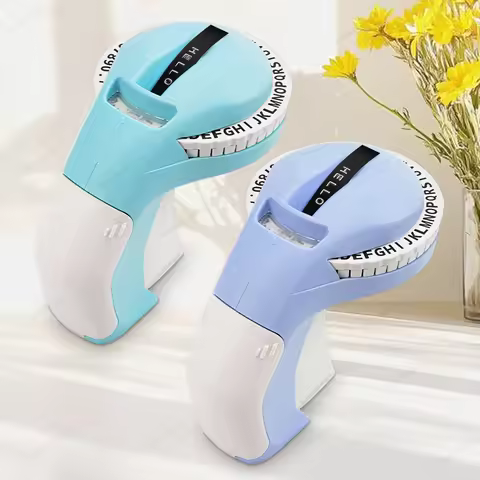 Mini Label Printer B90 Portable 3D Embossing Label Maker Similar as Dymo 12965 Manual Label Machine 