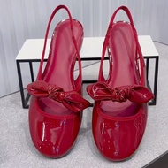 Bow Flat Toe-Covered Mary Jane Women's Sandals