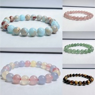 8mm Hot Sale New Style Single Circle Bracelet Multicolor Gem Ball Bead Bracelet