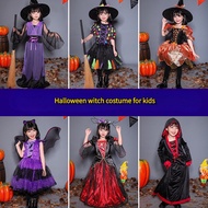 Halloween Costumes Wizard Witch Costume Kids Cloak Cape Robe Outfits Vampire Christmas Cosplay For G