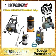 EUROX/EUROPOWER CAR WASH COMBO2(VAC5001 VACUUM,SWT70L SNOWTANK,EAW3060 COMPRESSOR,HBP1313 WATER JET,