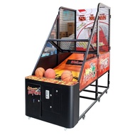 Foldable Arcade Basketball Game Machine with Scoring, Coin Operated Indoor Mall Arcade Entertainment