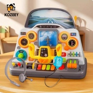 [KOZEEY] Airplane Cockpit Toy Realistic Flight Simulator Toy Cockpit Dashboard Panel Kit Educational