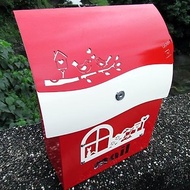 設計款有鎖半鋁不鏽鋼信箱　郵筒　顏色　上蓋　門牌圖案均可選擇