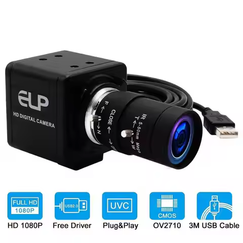 1080P Full HD 30fps 60fps 100fps Mini PC Webcam USB Camera with Manual Zoom Varifocal CS Lens for Sk