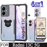 Redmi 13C 5G Shockproof Phone Case for Redmi 13C 4G 12C 10C 4 in 1 Full Coverage Screen Protector Pr