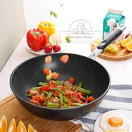 Japan SARA Marble Stone Coating Non-Stick Frying Pan & Wok/ Stir-Fry Pan /Cooker Wok /Kuali Pemasak