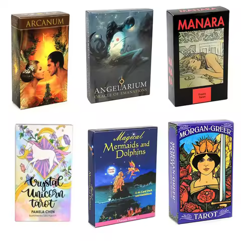 magan tarot cards deck pagan cats oracle cards board games arcanum tarot de la nuit manara wizards m