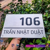 Cnc metal house number plate