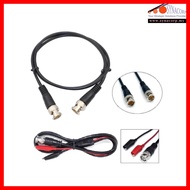 1M BNC to Dual Alligator Clip Oscilloscope Test Probe Crocodile Leads BNC to BNC Male Cable 1M Cable