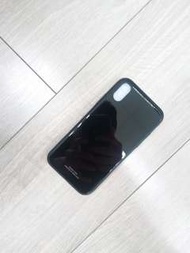 (全新) iPhone X 簡約黑色玻璃手機殼
