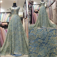 Original French Paris Brocade Fabric (Delft Blue)