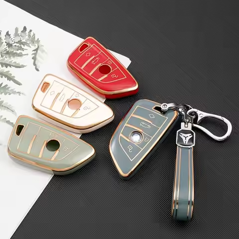TPU Car Key Case Cover For BMW 1 2 3 5 6 7 8 Series X1 X2 X3 X4 X5 X6 X7 Z4 3 4 Buttons Auto Remote 