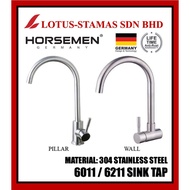 HORSEMEN 304 STAINLESS STEEL PILLAR / WALL SINK TAP [PCT-6011-ST / WCT-6211-ST] ZENROS