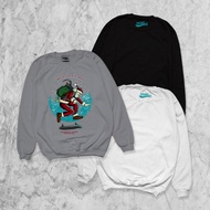 FortGlass Sweater SANTA SKATE Men's Long Sleeve Sweater Men's Sweater Premium Sweater Men's Outwear 