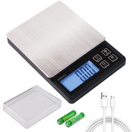 BOMATA Digital Kitchen Scale 0.01g Accuracy 600g Max USB Rechargeable Compact Pouch Pull Counting Fu