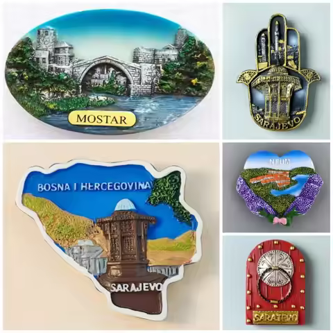 Bosnia and Herzegovina Fridge Magnets Mostar Travel Souvenirs Neum Sarajevo Fridge Stickers Wedding 